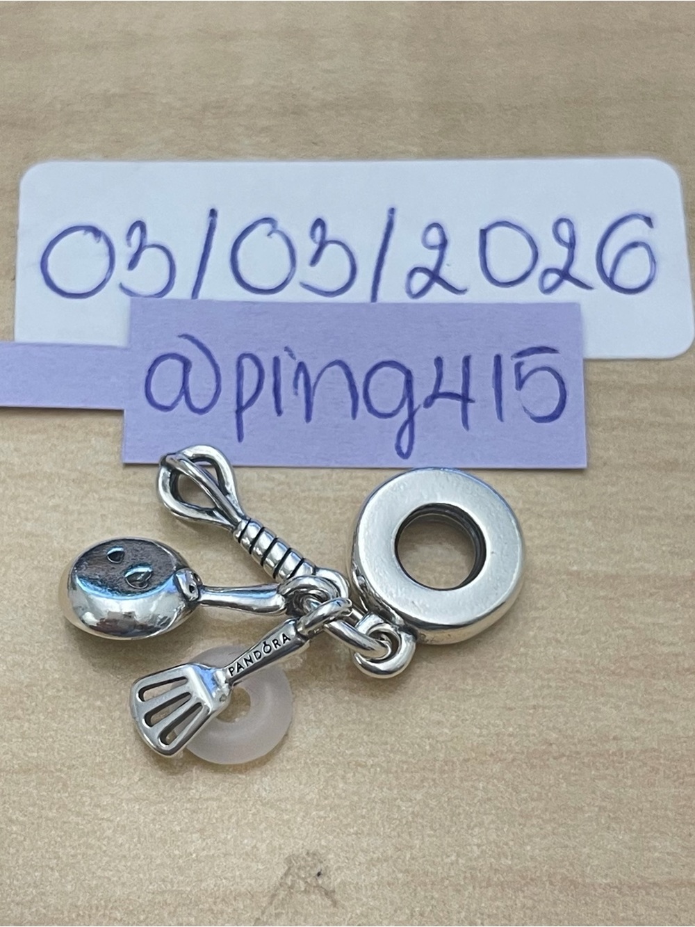 Pandora Spatula, Frying Pan & Whisk Dangle Charm - Picture 8 of 12